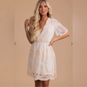 Bella Ella Botique Cream Light my Fire Dress size xl